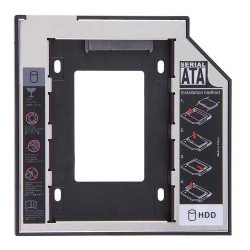 Θήκη πλαίσιο για HDD SSD 2.5 ιντσών δίσκους 9.5mm στη θέση του CD DVD Sata Slimline 12.5cm