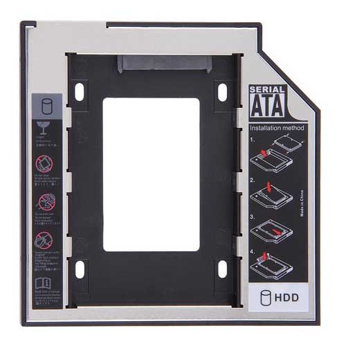Θήκη πλαίσιο για HDD SSD 2.5 ιντσών δίσκους 9.5mm στη θέση του CD DVD Sata Slimline 12.5cm