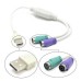 Μετατροπέας USB 2.0 Type Α Αρσενικό σε 2x PS2 Θηλυκά Connector Adapter Converter