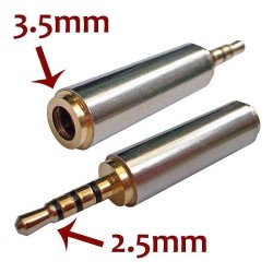 Μετατροπέας stereo jack από 3.5mm Θηλυκό σε 2.5mm Αρσενικό για όλα τα handsfree ακουστικά με μικρόφωνο