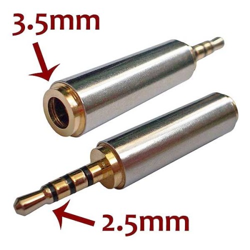 Μετατροπέας stereo jack από 3.5mm Θηλυκό σε 2.5mm Αρσενικό για όλα τα handsfree ακουστικά με μικρόφωνο Μετατροπέας stereo jack από 3.5mm Θηλυκό σε 2.5mm Αρσενικό για όλα τα handsfree ακουστικά με μικρόφωνο