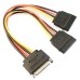 Μετατροπέας Τροφοδοσίας Sata Αρσενικό 15pin σε 2 Sata θηλυκά ρεύματος 20cm