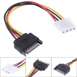 Μετατροπέας Τροφοδοσίας Sata 15pin σε 4pin Molex ρεύματος 0,20m