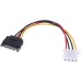 Μετατροπέας Τροφοδοσίας Sata 15pin σε 4pin Molex ρεύματος 0,20m