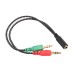 Μετατροπέας ήχου από TRRS handsfree 3.5mm θηλυκό σε 2x TRS headset αρσενικά βύσματα Μετατροπέας ήχου από TRRS handsfree 3.5mm θηλυκό σε 2x TRS headset αρσενικά βύσματα