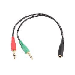 Μετατροπέας ήχου από TRRS handsfree 3.5mm θηλυκό σε 2x TRS headset αρσενικά βύσματα