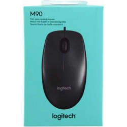 Logitech M90 Ενσύρματο Ποντίκι Dark Grey USB