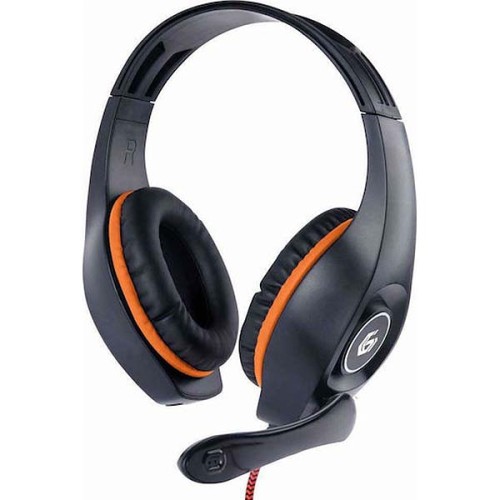 Ακουστικά με μικρόφωνο handsfree Gembird GHS-03-O μαύρο με πορτοκαλί 4pin CTIA