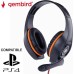 Ακουστικά με μικρόφωνο handsfree Gembird GHS-03-O μαύρο με πορτοκαλί 4pin CTIA