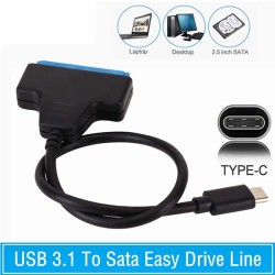 Καλώδιο SATA III 22pin σε USB-C για σύνδεση SSD HDD δίσκων 2.5 ιντσών