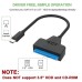 Καλώδιο SATA III 22pin σε USB-C για σύνδεση SSD HDD δίσκων 2.5 ιντσών