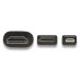 HDMI αρσενικό σε HDMI θηλυκό σε Γωνία 90μοιρών Type A