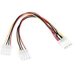 Διχάλα τροφοδοσίας ρεύματος 1x4Pin σε 2x4Pin molex